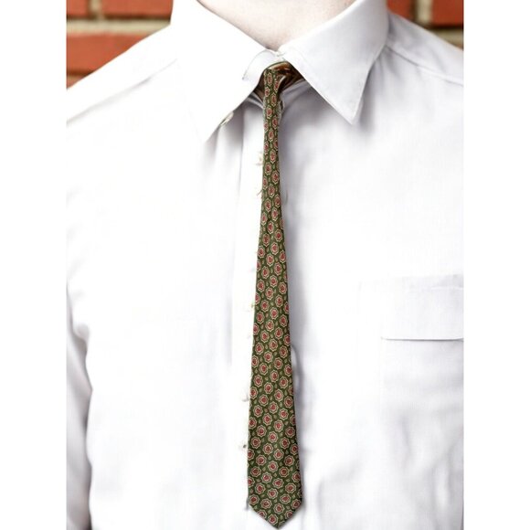 Vintage 1970s Italian 100% Silk Tie—Vismara 1880 Milano - Picture 1 of 9